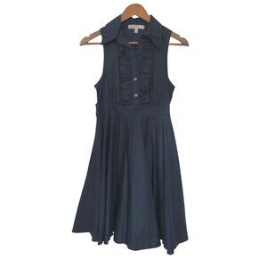 Y2K Bailey Blue Fit and Flare Navy Blue Dress Medium